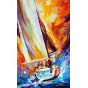 Gallery value USD14200 FIGHT WITH THE WIND - PALETTE KNIFE Oil Painting On Canvas By Leonid Afremov