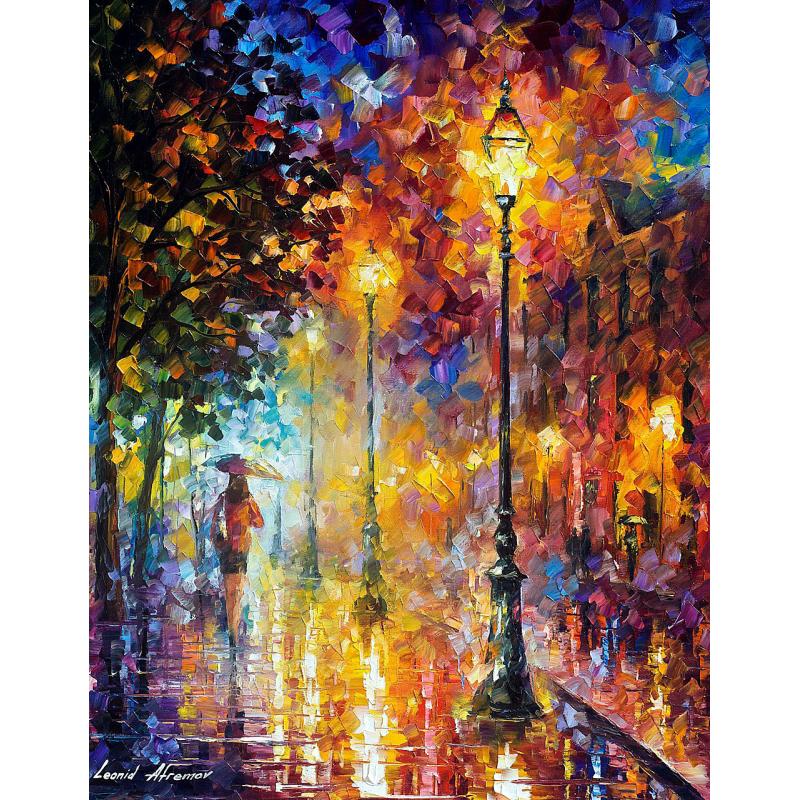 Gallery value USD17100 DREAM ON - PALETTE KNIFE Oil Painting On Canvas By Leonid Afremov