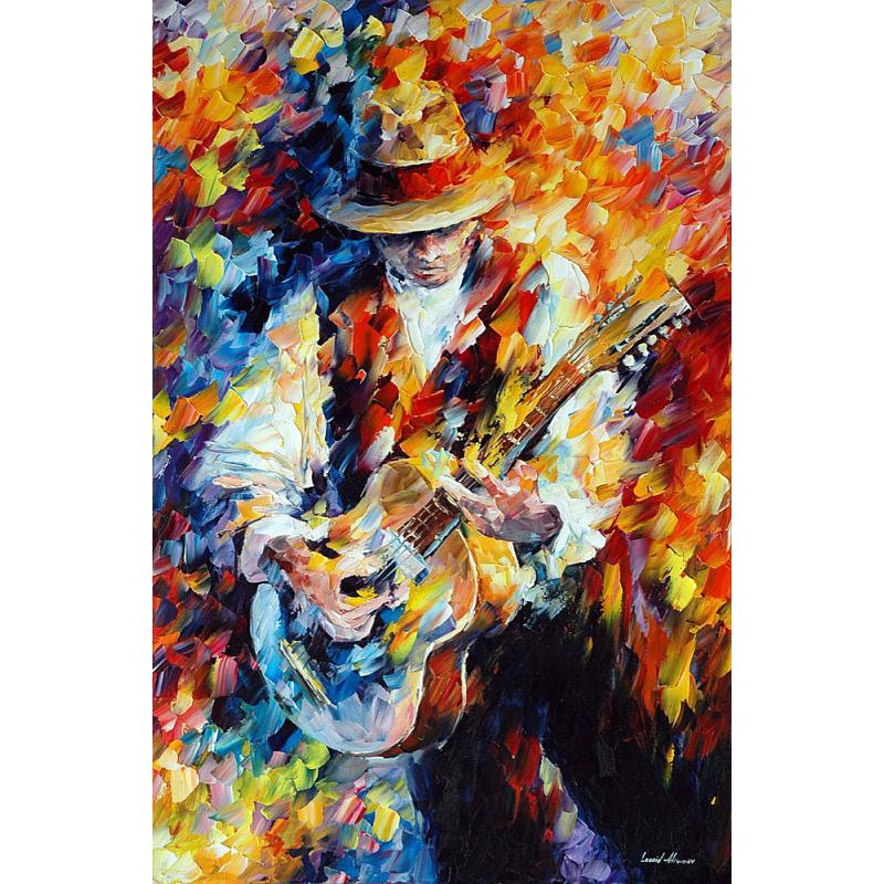 Gallery value USD19300 SING MY GUITAR - PALETTE KNIFE Oil Painting On Canvas By Leonid Afremov