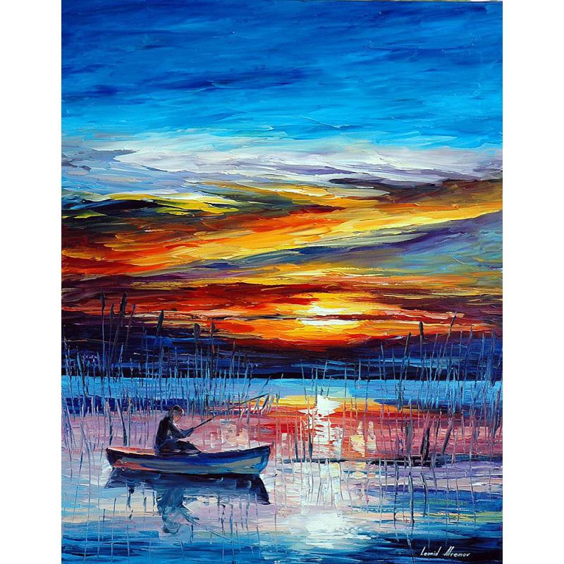 Gallery value USD16000 FLORIDA EVERGLADES - PALETTE KNIFE Oil Painting On Canvas By Leonid Afremov