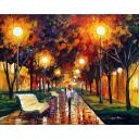 Gallery value USD9800 NIGHT MEMORIES - PALETTE KNIFE Oil Painting On Canvas By Leonid Afremov