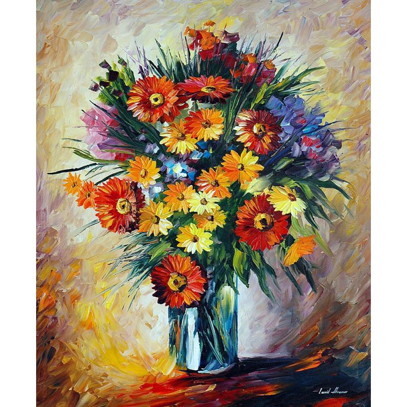 Gallery value USD19700 VALENTINEÕS DAY - PALETTE KNIFE Oil Painting On Canvas By Leonid Afremov