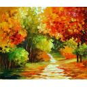 Gallery value USD7900 GOLDEN MORNING - PALETTE KNIFE Oil Painting On Canvas By Leonid Afremov