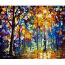 Gallery value USD12000 THE LIGHT OF MAGIC - PALETTE KNIFE Oil Painting On Canvas By Leonid Afremov