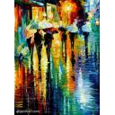 Gallery value USD8900 RAINY ETUDE - PALETTE KNIFE Oil Painting On Canvas By Leonid Afremov