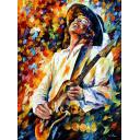 Gallery value USD8600 STEVIE RAY VAUGHAN 1 - PALETTE KNIFE Oil Painting On Canvas By Leonid Afremov