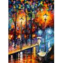 Gallery value USD18400 WARM WINTER DAY - PALETTE KNIFE Oil Painting On Canvas By Leonid Afremov