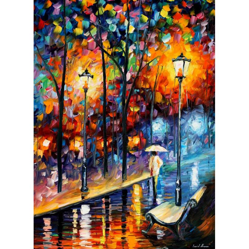 Gallery value USD18400 WARM WINTER DAY - PALETTE KNIFE Oil Painting On Canvas By Leonid Afremov