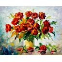 Gallery value USD16700 RED ON WHITE - PALETTE KNIFE Oil Painting On Canvas By Leonid Afremov