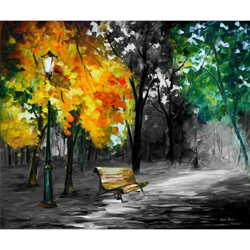 IMAGININGS B&W - PALETTE KNIFE Oil Painting On Canvas By Leonid Afremov