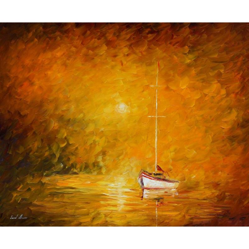 IN THE WARM FOG - PALETTE KNIFE Oil Painting On Canvas By Leonid Afremov