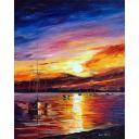 Gallery value USD13400 INFINITE HORIZON - PALETTE KNIFE Oil Painting On Canvas By Leonid Afremov