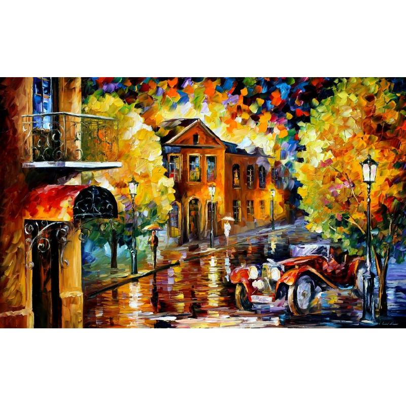 Gallery value USD8800 JAGUAR - PALETTE KNIFE Oil Painting On Canvas By Leonid Afremov