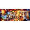 Gallery value USD9900 LIGHTS OF OLD VITEBSK - PALETTE KNIFE Oil Painting On Canvas By Leonid Afremov