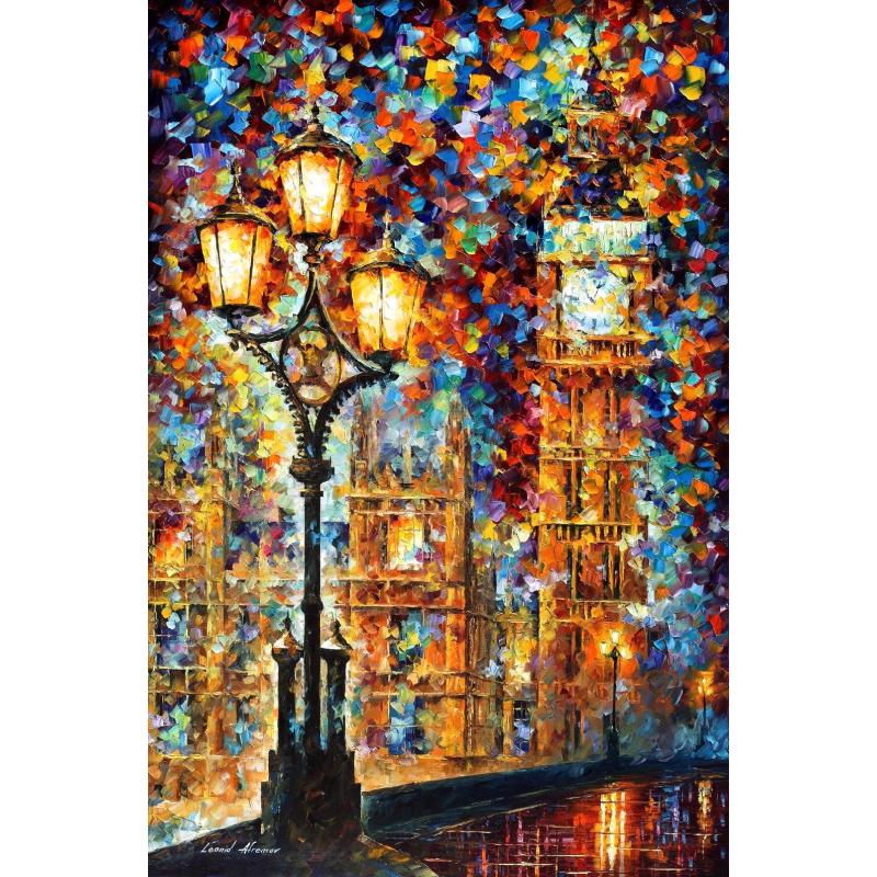 Gallery value USD13600 LONDON'S DREAMS - PALETTE KNIFE Oil Painting On Canvas By Leonid Afremov