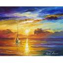 Gallery value USD13300 LONELY SEA AND SKY - PALETTE KNIFE Oil Painting On Canvas By Leonid Afremov