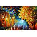 Gallery value USD12300 MAGIC RAIN - PALETTE KNIFE Oil Painting On Canvas By Leonid Afremov