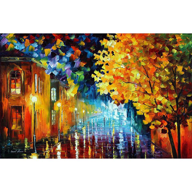 Gallery value USD12300 MAGIC RAIN - PALETTE KNIFE Oil Painting On Canvas By Leonid Afremov