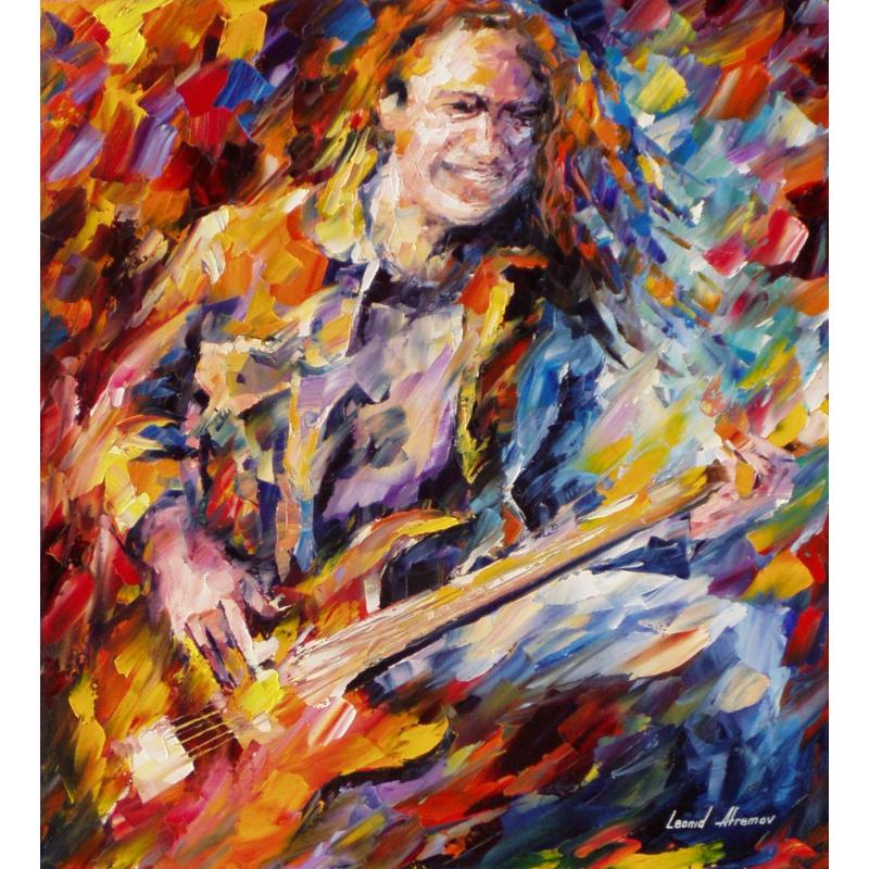 METALLICA CLIFF BURTON - PALETTE KNIFE Oil Painting On Canvas By Leonid Afremov