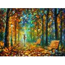 MILLION OF LEAVES - Original Oil Painting On Canvas By Leonid Afremov