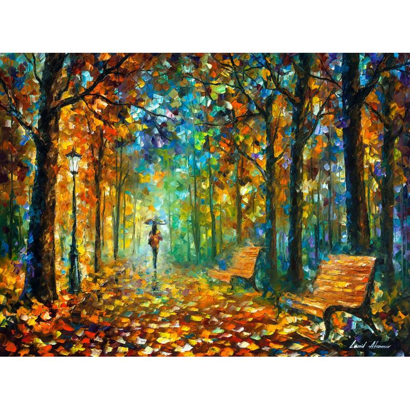 MILLION OF LEAVES - Original Oil Painting On Canvas By Leonid Afremov