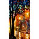 Gallery value USD14200 MISTY GLOW - PALETTE KNIFE Oil Painting On Canvas By Leonid Afremov