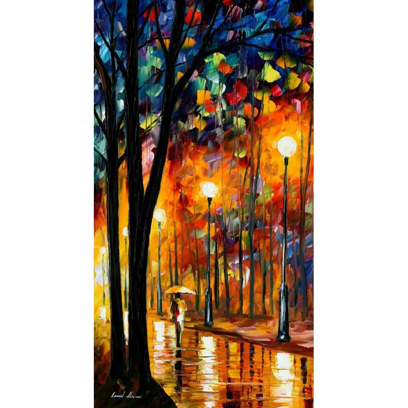 Gallery value USD14200 MISTY GLOW - PALETTE KNIFE Oil Painting On Canvas By Leonid Afremov