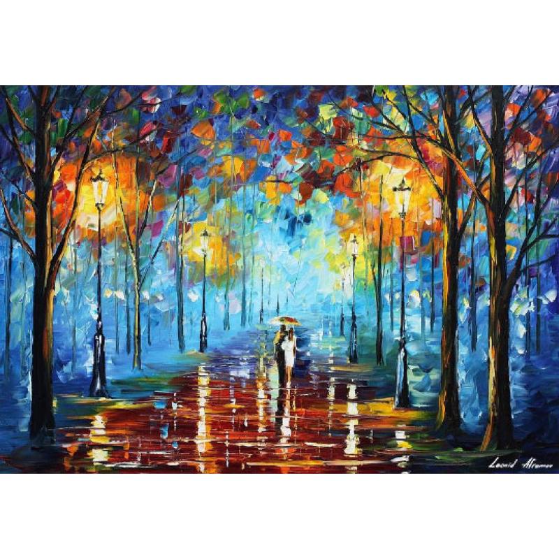 Gallery value USD15800 MISTY VIBRATIONS - PALETTE KNIFE Oil Painting On Canvas By Leonid Afremov