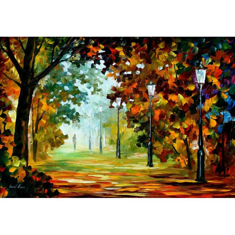 Gallery value USD16700 MORNING LIGHT IN THE PARK - PALETTE KNIFE Oil Painting On Canvas By Leonid Afremov