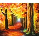 MYSTERY ALLEY - PALETTE KNIFE Oil Painting On Canvas By Leonid Afremov