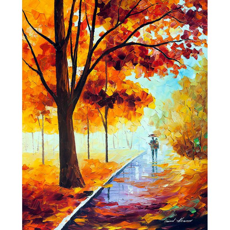 NICE FOG - PALETTE KNIFE Oil Painting On Canvas By Leonid Afremov