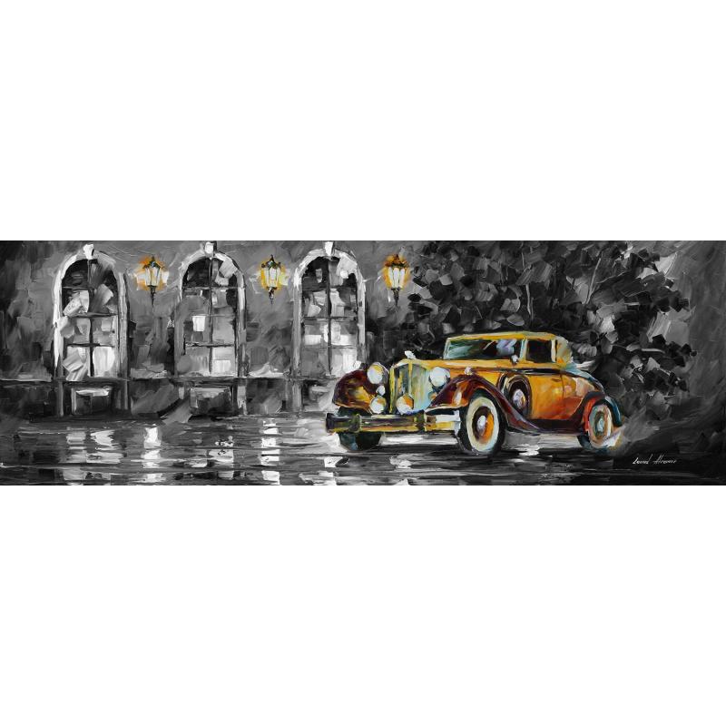 Gallery value USD10200 OLD CAR - PALETTE KNIFE Oil Painting On Canvas By Leonid Afremov