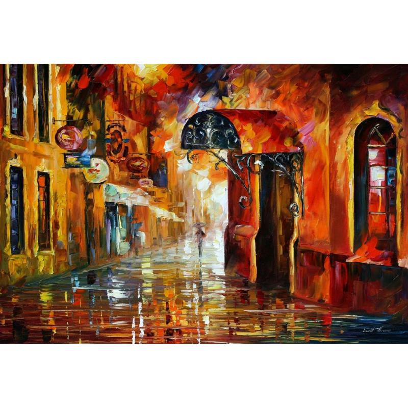 Gallery value USD9900 OLD VITEBSK - PALETTE KNIFE Oil Painting On Canvas By Leonid Afremov