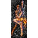 Gallery value USD16100 PASSION OF DANCE B&W - PALETTE KNIFE Oil Painting On Canvas By Leonid Afremov