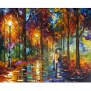 Gallery value USD8500 PATH TOWARDS HOME - PALETTE KNIFE Oil Painting On Canvas By Leonid Afremov