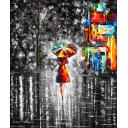 Gallery value USD11500 RAIN PRINCESS - PALETTE KNIFE Oil Painting On Canvas By Leonid Afremov