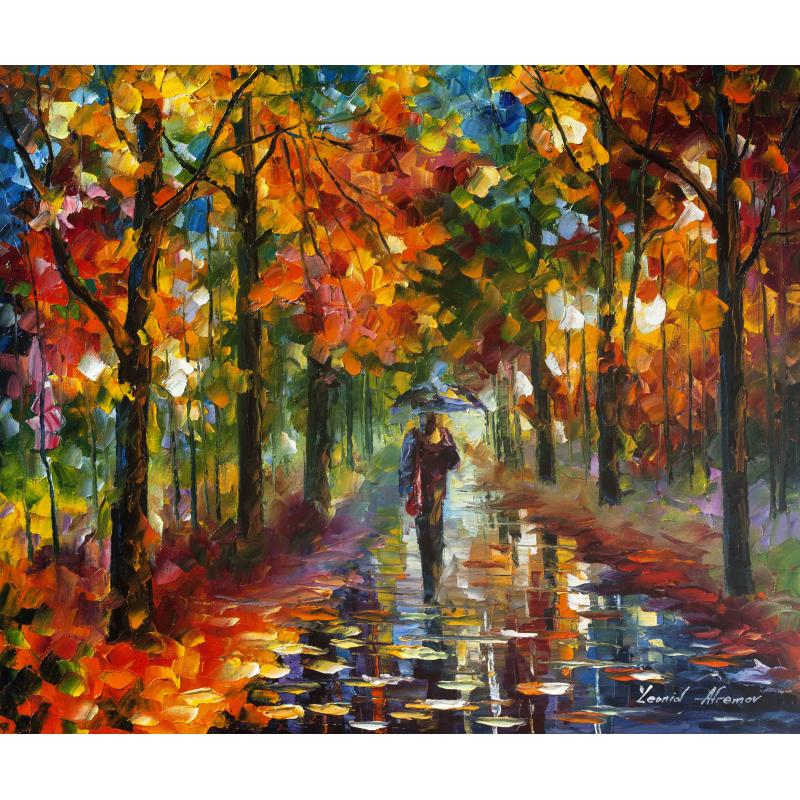 Gallery value USD19300 RELIVING MOMENTS - PALETTE KNIFE Oil Painting On Canvas By Leonid Afremov