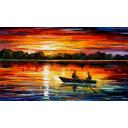 Gallery value USD15600 REMARKABLE MOMENT - PALETTE KNIFE Oil Painting On Canvas By Leonid Afremov