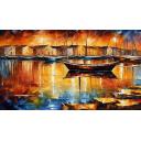 Gallery value USD17600 SALT PANS REFLECTIONS - PALETTE KNIFE Oil Painting On Canvas By Leonid Afremov