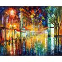 SCENT OF RAIN - PALETTE KNIFE Oil Painting On Canvas By Leonid Afremov