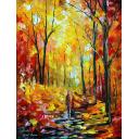 Gallery value USD17000 SECLUSION  - PALETTE KNIFE Oil Painting On Canvas By Leonid Afremov