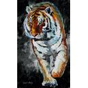 Gallery value USD19900 SIBERIAN TIGER B&W - PALETTE KNIFE Oil Painting On Canvas By Leonid Afremov