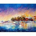 Gallery value USD17400 SIESTA - PALETTE KNIFE Oil Painting On Canvas By Leonid Afremov