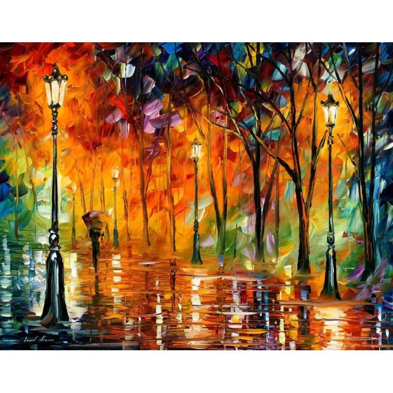 Gallery value USD8300 STORM OF EMOTIONS - PALETTE KNIFE Oil Painting On Canvas By Leonid Afremov