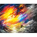 Gallery value USD16000 STORM THAT NEVER ENDS B&W - PALETTE KNIFE Oil Painting On Canvas By Leonid Afremov