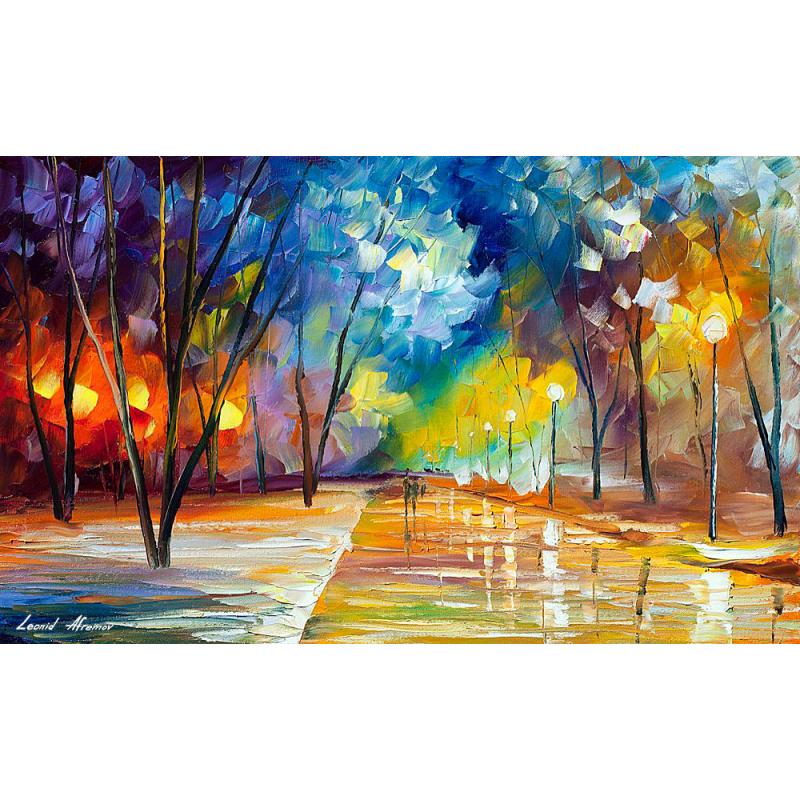 Gallery value USD11700 STRONG FREEZES - PALETTE KNIFE Oil Painting On Canvas By Leonid Afremov