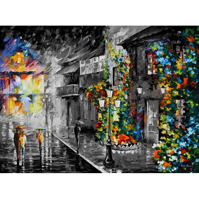 Gallery value USD18900 SUMMER NIGHT - PALETTE KNIFE Oil Painting On Canvas By Leonid Afremov