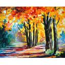 SUNNY OCTOBER - PALETTE KNIFE Oil Painting On Canvas By Leonid Afremov