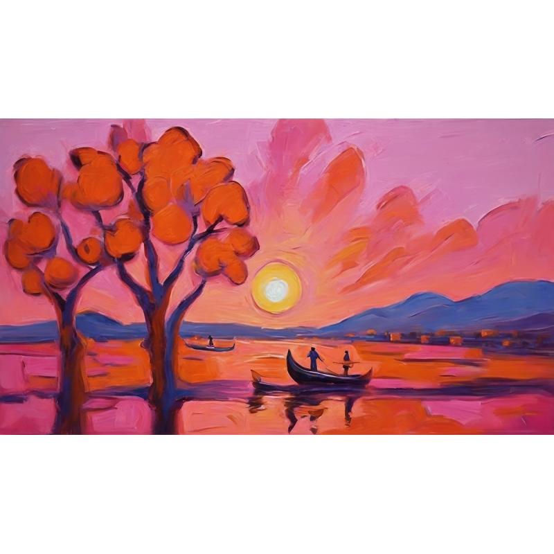 SUNSET SERENADE IN ORANGE AND PINK