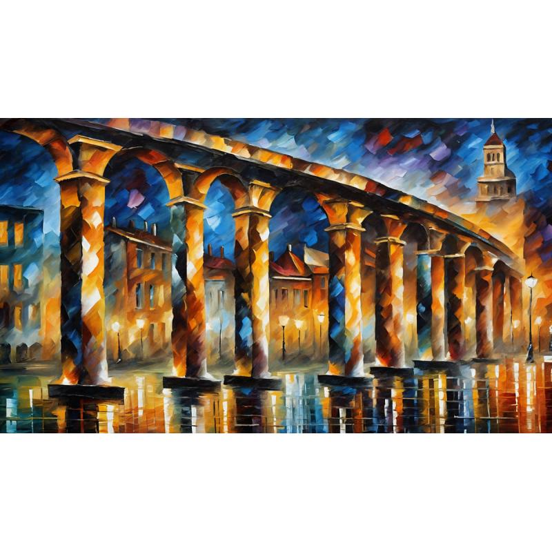 Gallery value USD16200 TEMPORAL TAPESTRY - PALETTE KNIFE Oil Painting On Canvas By Leonid Afremov